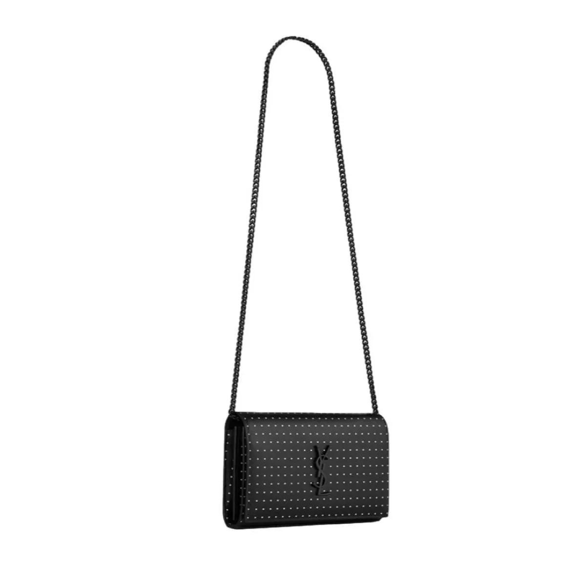 Ysl Tasche Saint Laurent Kate Monogram Grain De Poudre Leder-Crossbody in Schwarz 377829