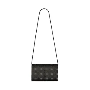 Ysl Tasche Saint Laurent Kate Monogram Grain De Poudre Leder-Crossbody in Schwarz 377829