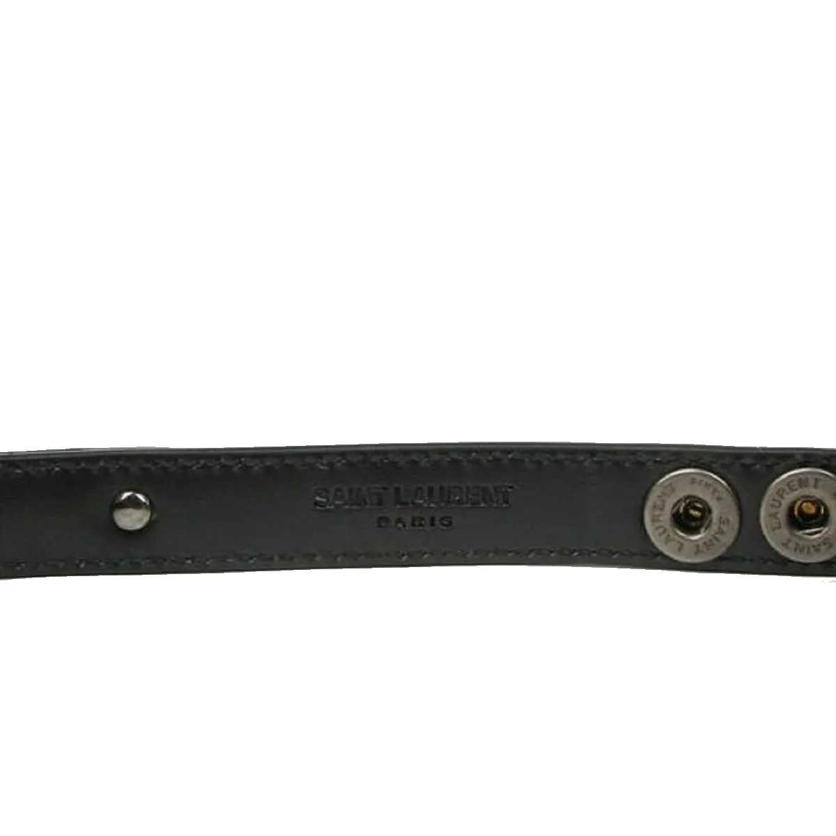 Ysl Taschen Saint Laurent Le Trois Clous Doppelt Umwickeltes Schwarzes Lederarmband mit Nieten 415293