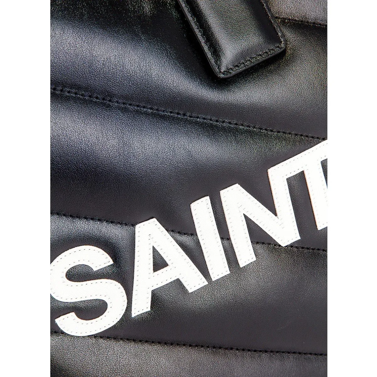 Ysl Tasche Saint Laurent Miles Logo Schwarzes Kalbsleder Duffel Bowling Bag 525145
