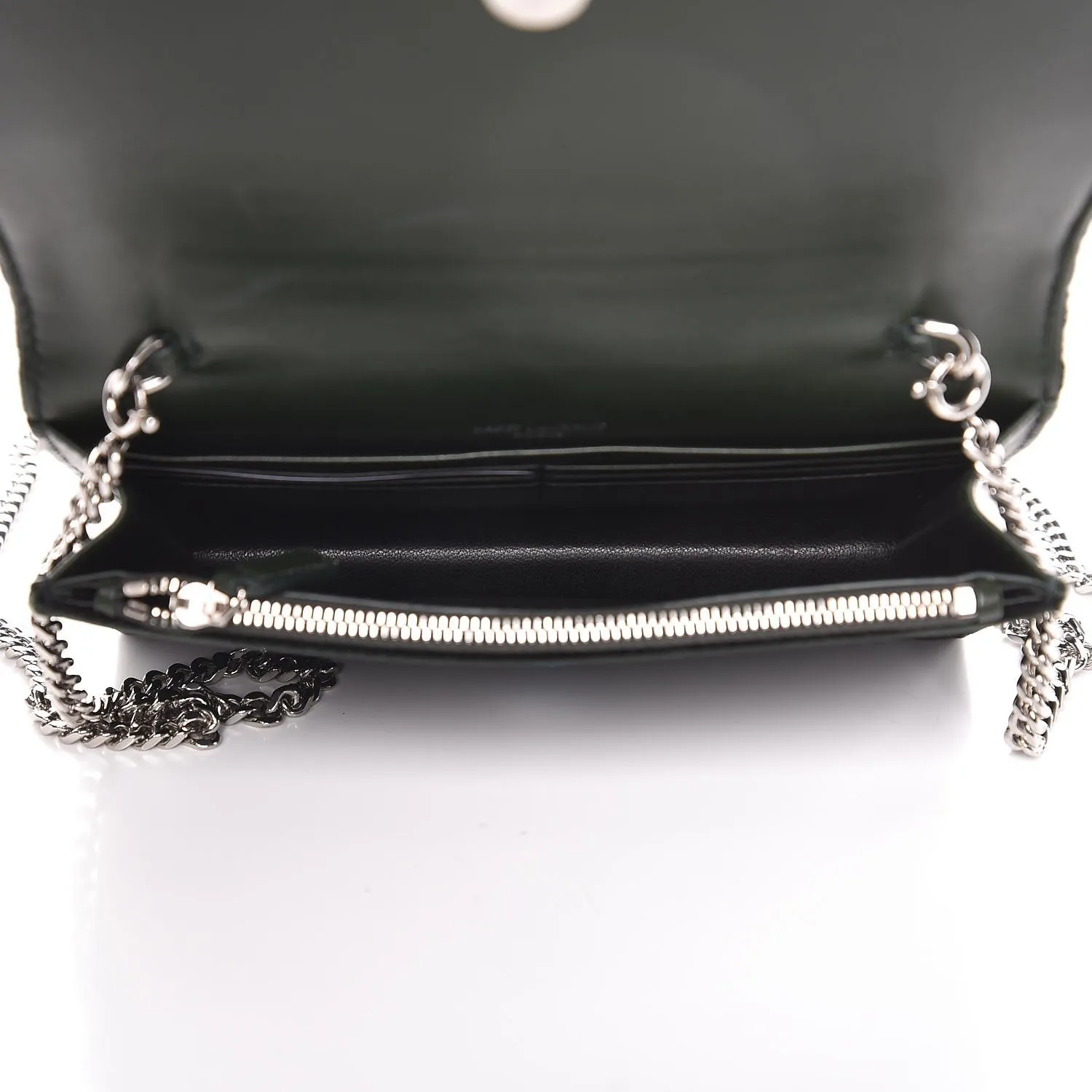 Ysl Taschen Saint Laurent Monogram Kate Quaste Kristall Grün Samt Umhängetasche 491521