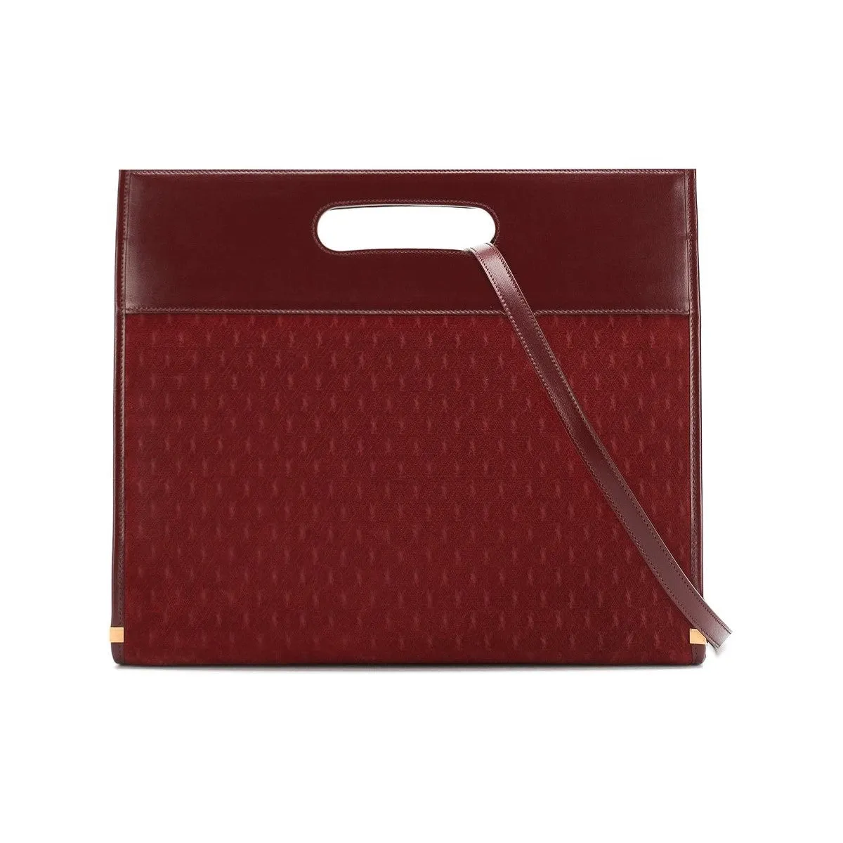 Ysl Tasche Saint Laurent Monogramm Königspalme Rot Wildleder Tragetasche 579609
