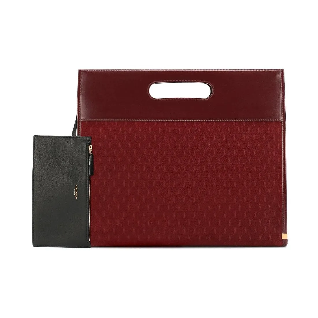Ysl Tasche Saint Laurent Monogramm Königspalme Rot Wildleder Tragetasche 579609