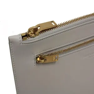 Ysl Tasche Saint Laurent Off White Leder Dokumentenmappe Geldbörse 315872