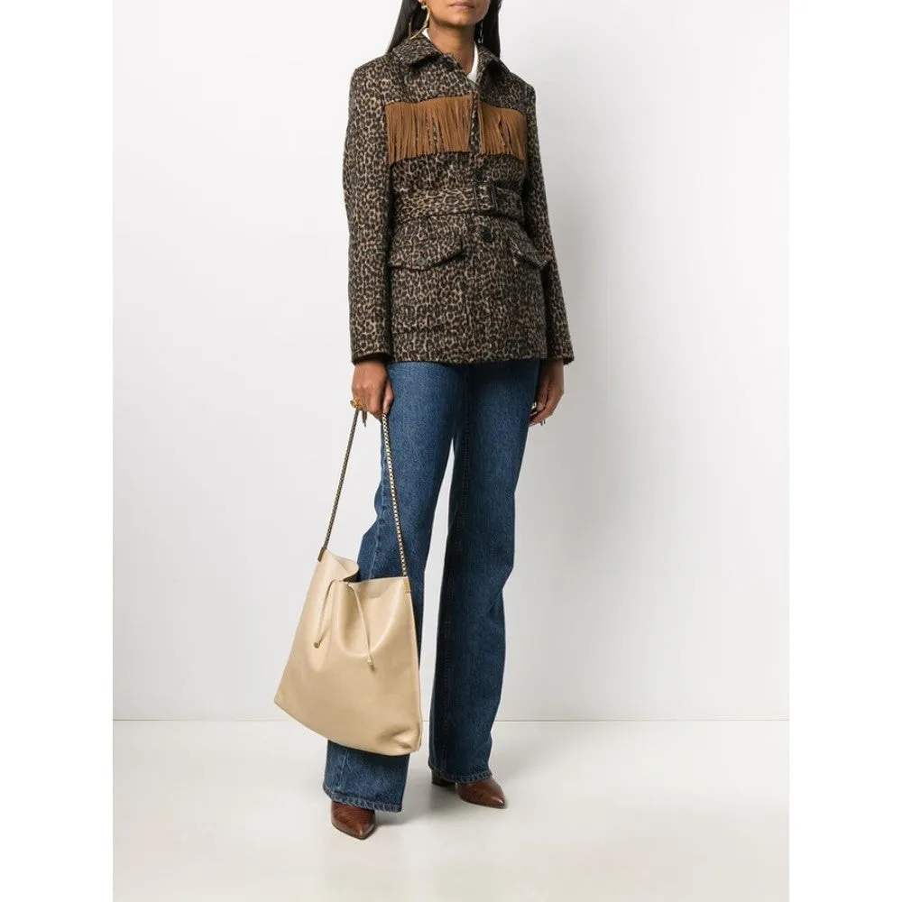 Ysl Tasche Saint Laurent Suzanne Beige Kalbsleder Kettentrageweise Hobo Tasche 634804