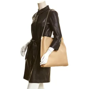 Ysl Tasche Saint Laurent Suzanne Beige Kalbsleder Kettentrageweise Hobo Tasche 634804