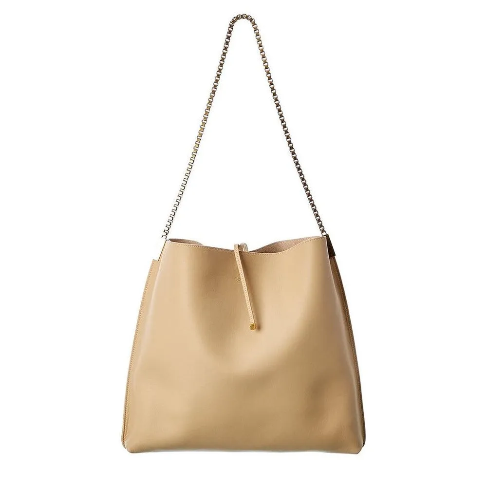 Ysl Tasche Saint Laurent Suzanne Beige Kalbsleder Kettentrageweise Hobo Tasche 634804