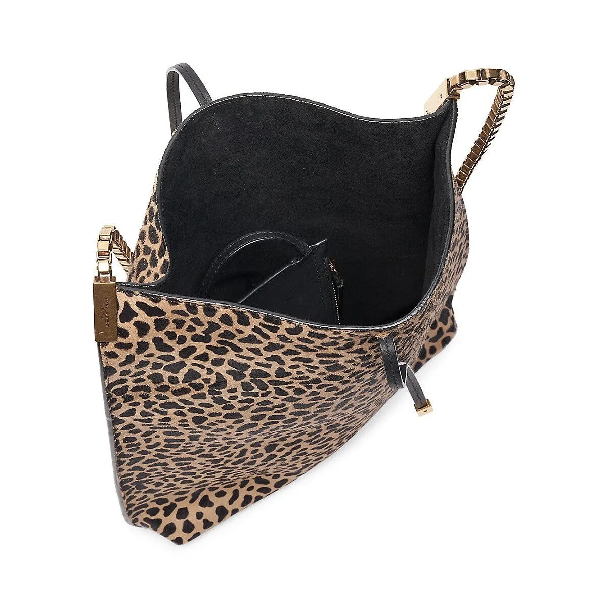 Ysl Taschen Saint Laurent Suzanne Ponyhaar Leopardenmuster kleine Hobo-Tasche 636498