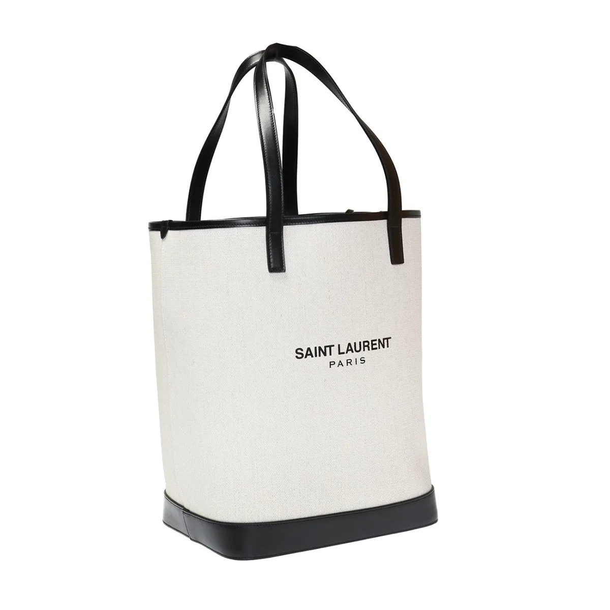 Ysl Tasche Saint Laurent Teddy Weiß Beschichtete Leinen Zugband Eimer Tasche 551595