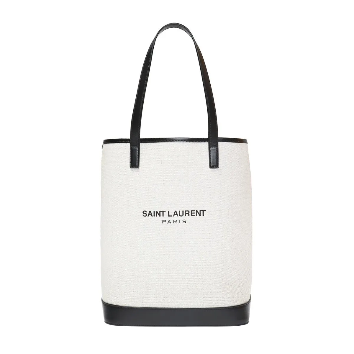 Ysl Tasche Saint Laurent Teddy Weiß Beschichtete Leinen Zugband Eimer Tasche 551595