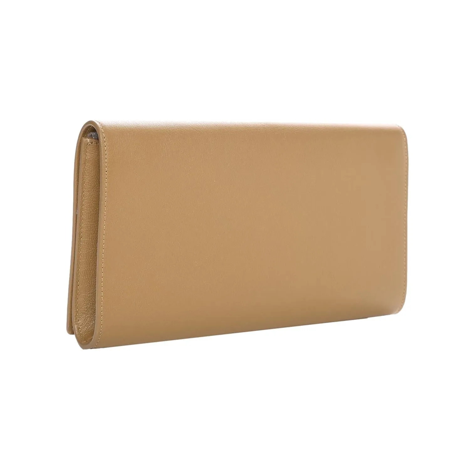 YSL Taschen Saint Laurent YSL Belle de Jour Beige Leder Große Clutch Tasche 568937