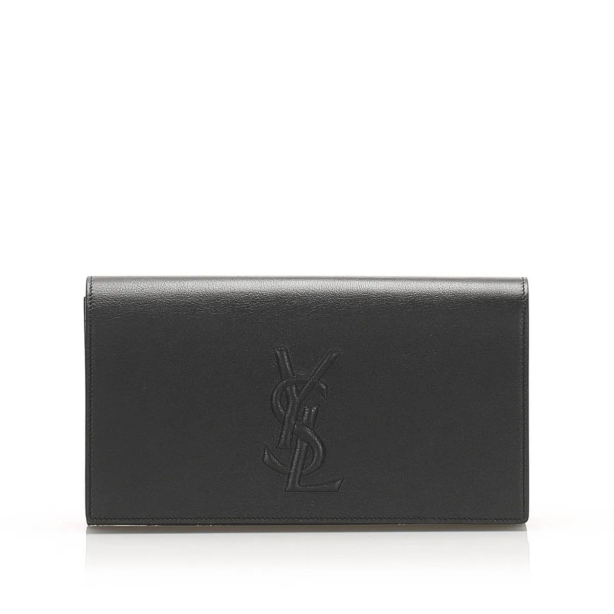 YSL Taschen Saint Laurent YSL Belle de Jour Leder Clutch Schwarz Groß 568937