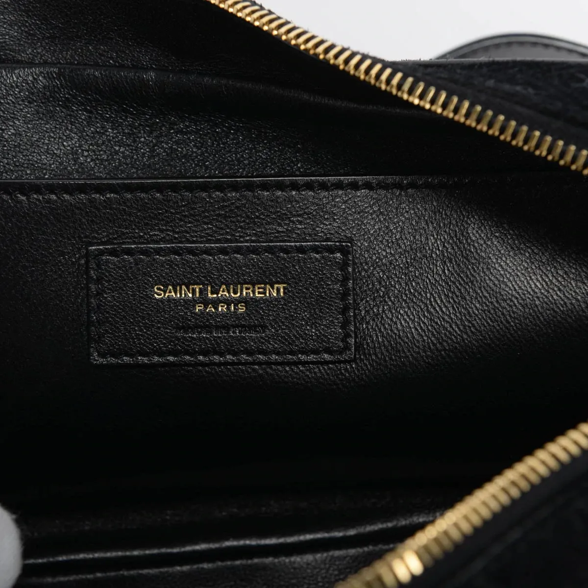 Ysl Taschen Saint Laurent YSL King Palm Wildleder Monogramm Schwarze Fototasche 568608