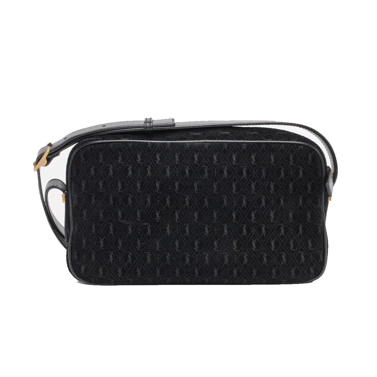 Ysl Taschen Saint Laurent YSL King Palm Wildleder Monogramm Schwarze Fototasche 568608