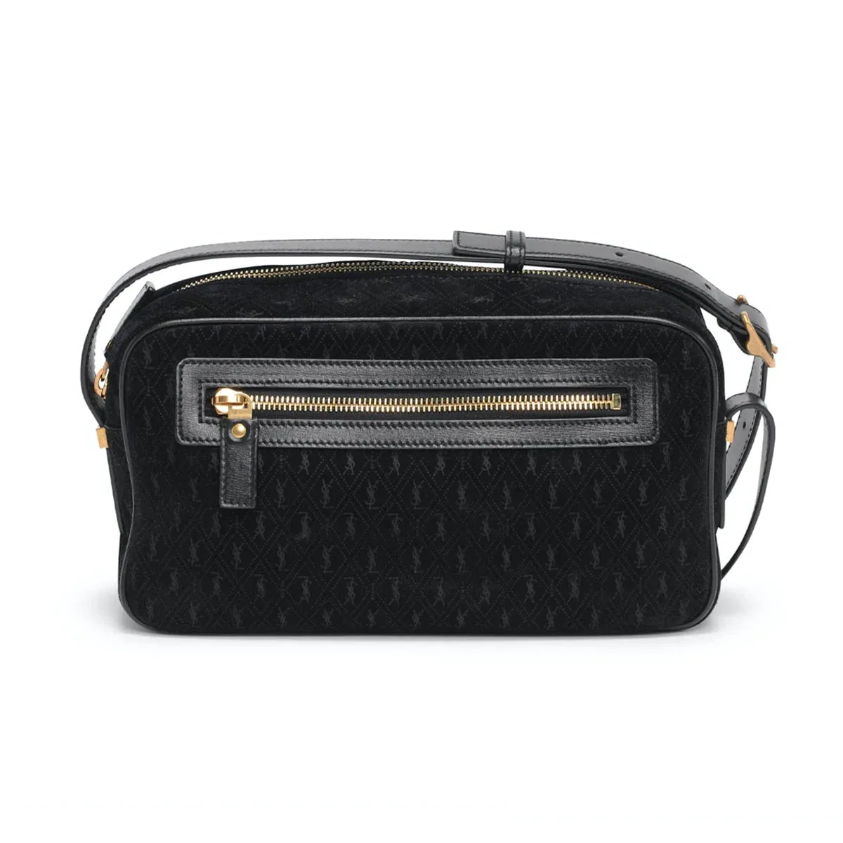 Ysl Taschen Saint Laurent YSL King Palm Wildleder Monogramm Schwarze Fototasche 568608