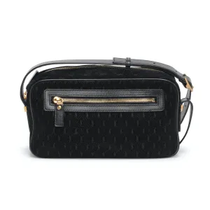 Ysl Taschen Saint Laurent YSL King Palm Wildleder Monogramm Schwarze Fototasche 568608