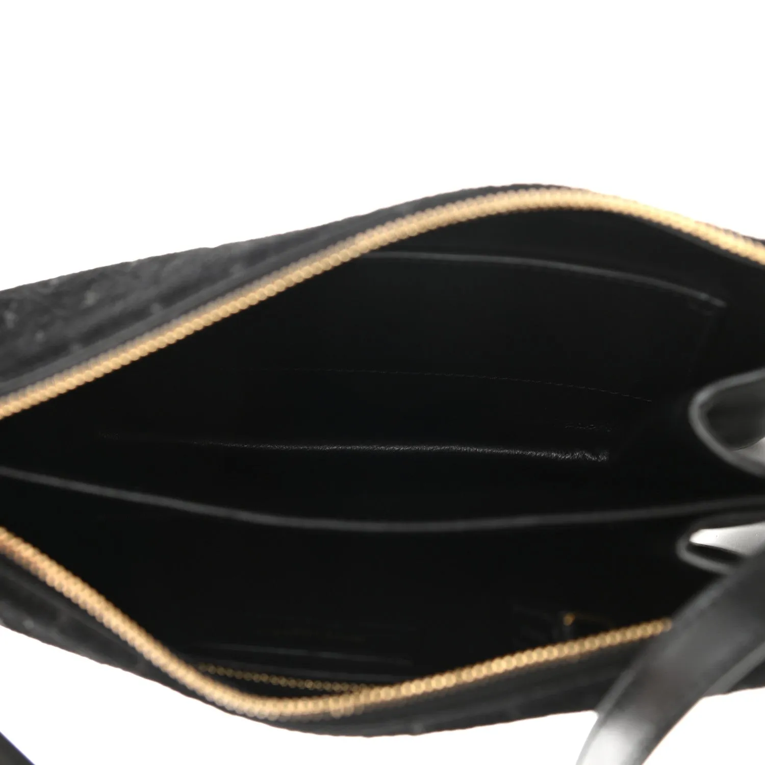 Ysl Taschen Saint Laurent YSL King Palm Wildleder Monogramm Schwarze Umhängetasche 585541