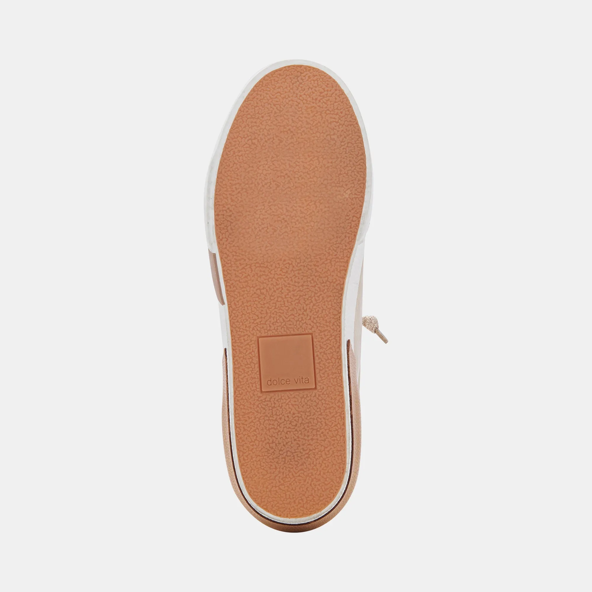 ZINA PLUSH SNEAKER LEDER IN GOLD